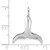 14K White Gold 3-D Polished Whale Tail Charm K7729W