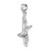 14K White Gold 3-D Pelican Flying Charm K7785W
