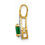 14k Teardrop Diamond and Oval Emerald Pendant PM5283-EM-010-YA