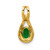 14k Teardrop Diamond and Oval Emerald Pendant PM5283-EM-010-YA