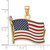 14K w/ Enamel 3-D Pledge Of Allegiance Flag Book Charm K6697