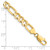 14K 8 inch 7.5mm Concave Open Figaro with Lobster Clasp Bracelet LFG200-8