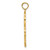 14K 2-D Textured Double Palm Trees Charm K7406