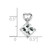 14k White Gold White Topaz and Diamond Heart Chain Slide PM7399-WT-001-WA