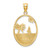 14K Enamel Dolphin Jumping In Beach Scene Charm K6874