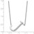 14K White Gold Sideways Diamond Initial J Necklace PM9844J-013-WA