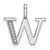 14K White Gold Diamond Lower Case Letter W Initial Pendant PM8366W-002-WA