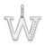 14K White Gold Diamond Lower Case Letter W Initial Pendant PM8366W-002-WA