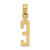 14k Polished Number 3 Pendant NU03