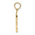 14k Polished Number 3 Pendant NU03