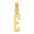 14k Polished Number 3 Pendant NU03