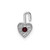 14k White Gold January Synthetic Birthstone Heart Charm M343W