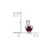 14k White Gold January Synthetic Birthstone Heart Charm M343W