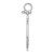 14K White Gold 3-D Polished Large Anchor Charm K7877W