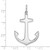 14K White Gold 3-D Polished Large Anchor Charm K7877W