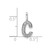 14K White Gold Diamond Letter C Initial Pendant PM8367C-005-WA
