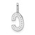 14K White Gold Diamond Letter C Initial Pendant PM8367C-005-WA