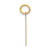 14k Small Polished Number 61 Charm LS61