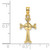 14K 4-Leaf Clover Cross Charm K8337