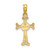 14K 4-Leaf Clover Cross Charm K8337
