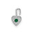14k White Gold May Synthetic Birthstone Heart Charm M347W