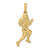 14K Polished Running Football Player Charm K8766