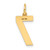 14k Medium Satin Number 7 Charm LSM07