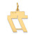 14k Small Polished Number 77 Charm LS77