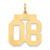 14k Medium Satin Number 80 Charm LSM80