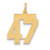14k Medium Satin Number 47 Charm LSM47