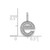 14K White Gold Diamond Lower Case Letter E Initial Pendant PM8368E-009-WA