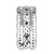 14k White Gold 1/5ct. Diamond and .17 Sapphire Fancy Chain Slide PM3852-SA-020-WA