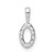 14k White Gold Diamond Number 0 Pendant PM8369-0-011-WA