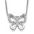 14k White Gold Diamond Butterfly 18 inch Necklace PM3796-010-WA