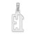 14kw Polished Number 13 Pendant NU13W