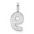 14k White Gold Diamond Number 9 Pendant PM8370-9-009-WA