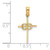 14K Polished Infinity Circles Cross Charm K8398