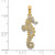 14K with White Rhodium 3-D Seahorse Charm K9007