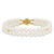 14k 5-6mm White Near Round FW Cultured Pearl 2-strand Bracelet PR13-7.5