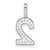 14k White Gold Diamond Number 2 Pendant PM8370-2-007-WA
