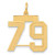 14k Medium Satin Number 79 Charm LSM79