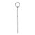 14K White Gold 3-D and Polished Stick Cross Charm K8404W