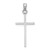 14K White Gold 3-D and Polished Stick Cross Charm K8404W