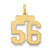 14k Small Satin Number 56 Charm LSS56