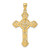 14K Textured Crucifix W/ Arrow Charm K8468