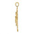 14K Textured Crucifix W/ Arrow Charm K8468