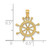 14K 2-D Ship Wheel Charm K7926