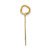 14k Small Satin Number 27 Charm LSS27