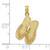 14K Polished Large MARCO ISLAND Double Flip-Flop Charm K7979