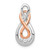 14k White and Rose Gold Diamond Double Infinity Chain Slide PM4936-007-WRA